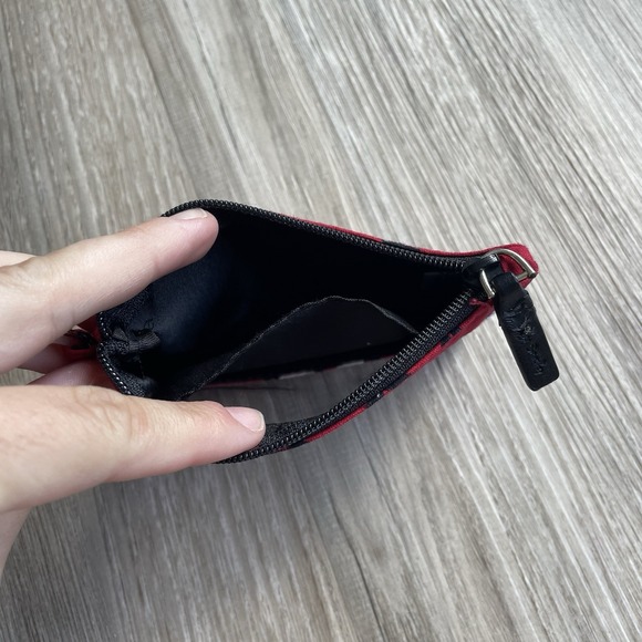 Vera Bradley‎ Playful Penguins Cabernet Red Zip ID Case Small Wallet Winter Snow - Picture 3 of 5